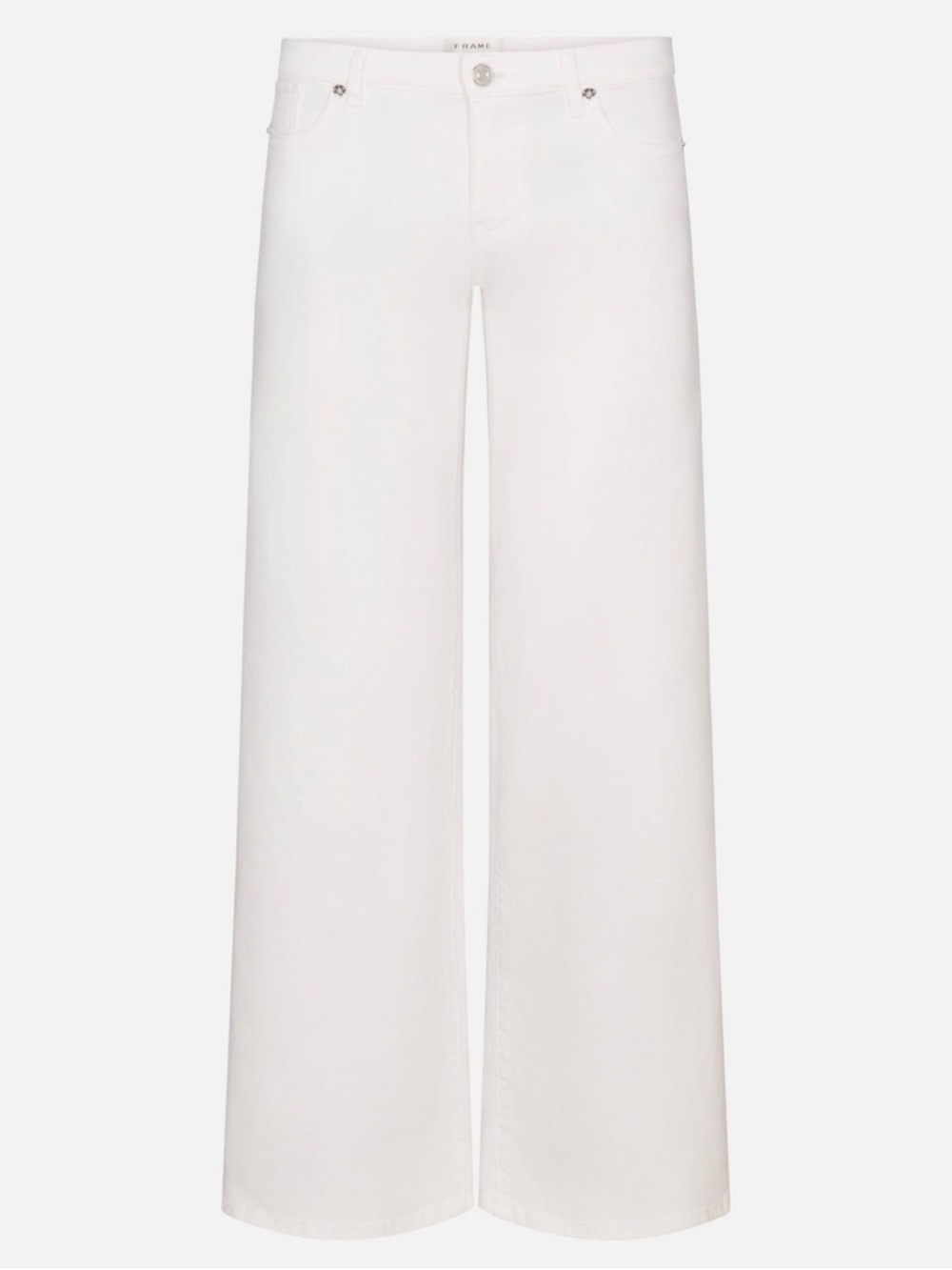 FRAME Low Rise Le Slim Palazzo Wide Leg Jeans White Size 30 NWT - Picture 6 of 9
